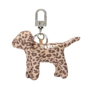 Victoria's Secret PINK micro dog keychain leopard print